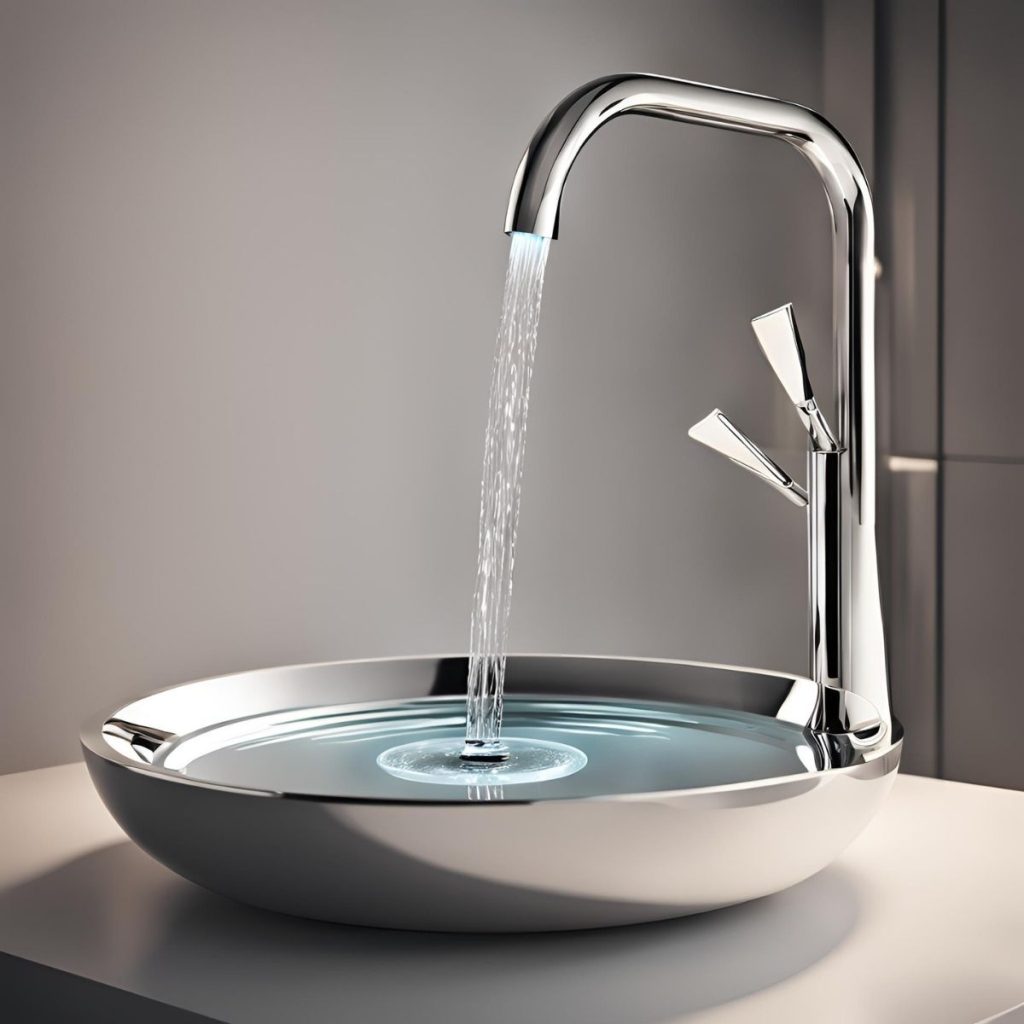chrome kitchen faucet