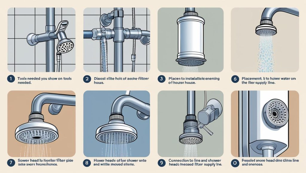 how to install water filter in shower